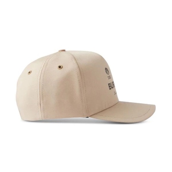 Mens AUTHENTIC BURBERRY Label Print Cotton Gabardine Cap NWT - Picture 1 of 5